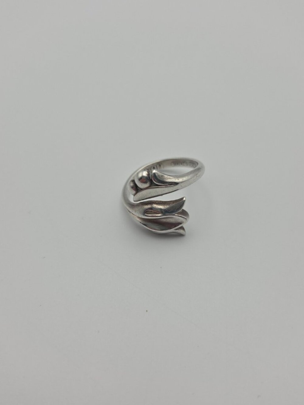 Vintage Sterling Silver Tulip Ring - Picture 9 of 10